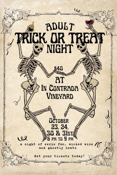 Adult Trick or Treat at In Contrada Vineyard